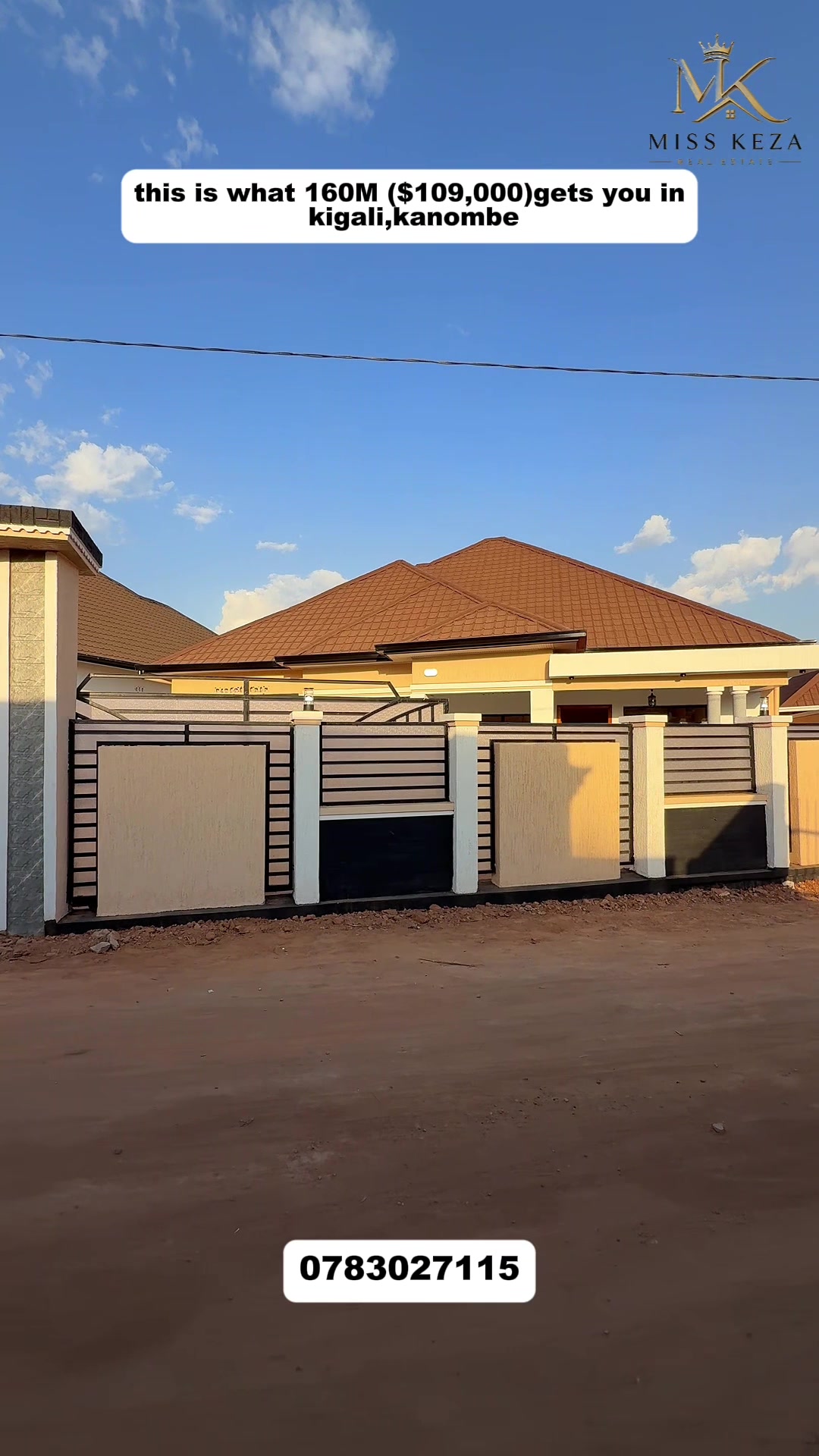 This is what 160M house for sale get you here i Kigali , kanombe