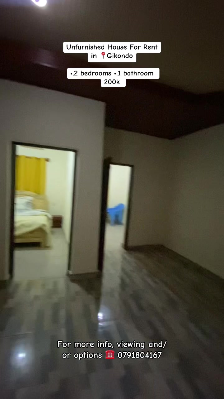 Beautiful unfurnished house for rent in Gikondo Don’t miss out on this affordabl