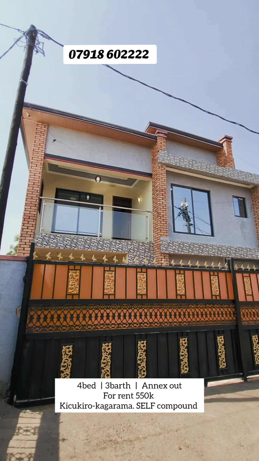 Etaje yose. HOUSE FOR RENT – 550K RWF 📍 Location: Kicukiro, Kagarama 💰 Rent: 5