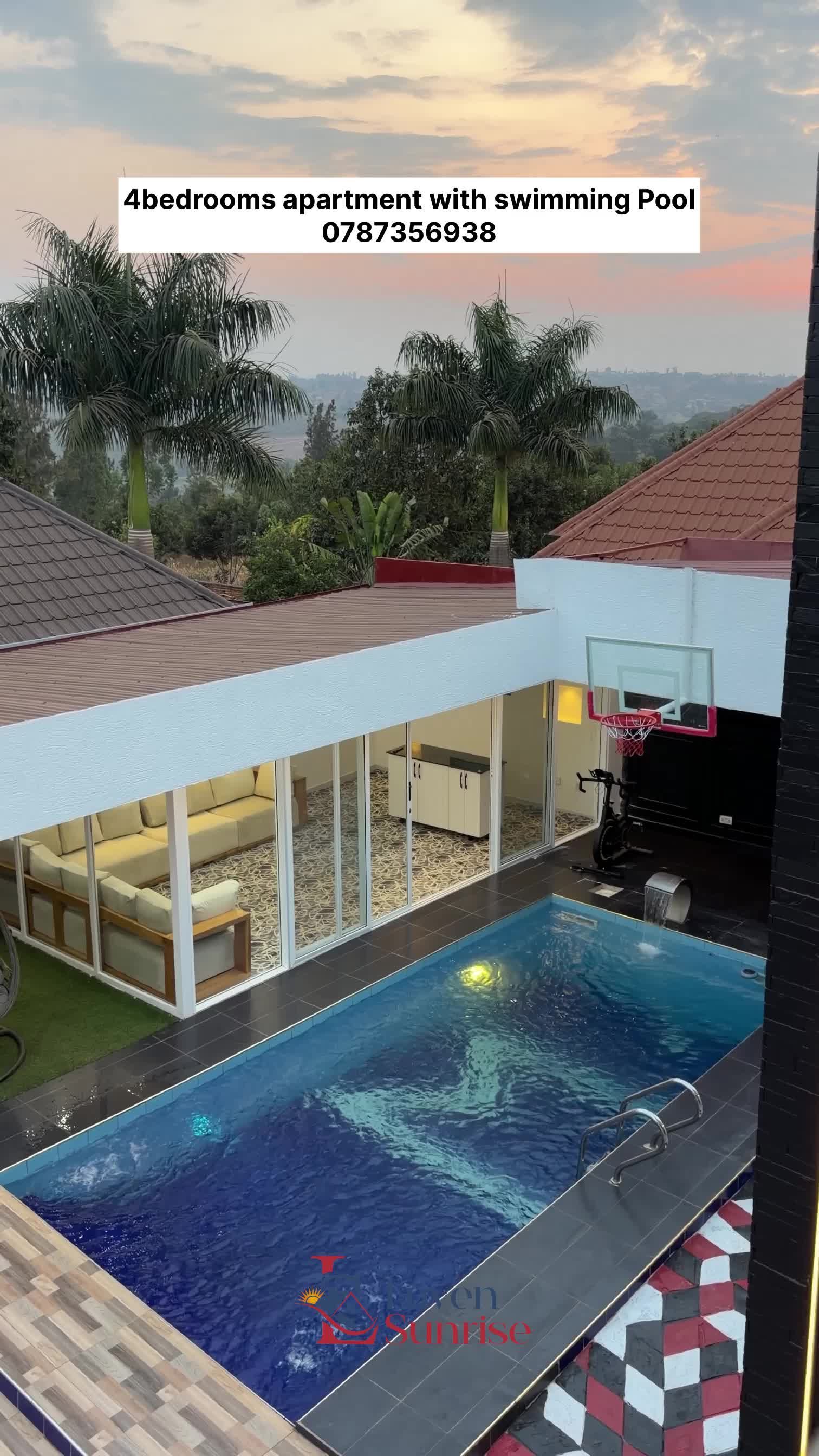 Apartment for rent Location:Kanombe /kigali city .4bedrooms .3bathrooms .sitting
