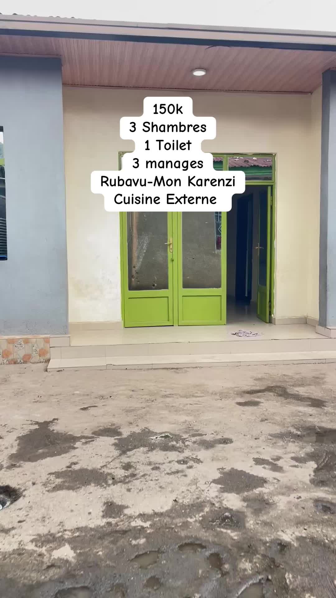 150k 3 Shambres 1 Toilet 3 manages Rubavu-Mon Karenzi created by Rubavu Real Est