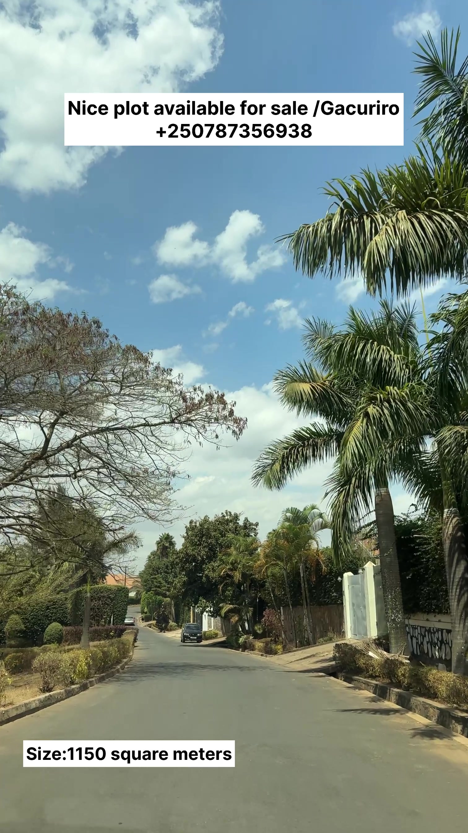 1,150 sqm Plot for Sale in Kinyinya, Gasabo