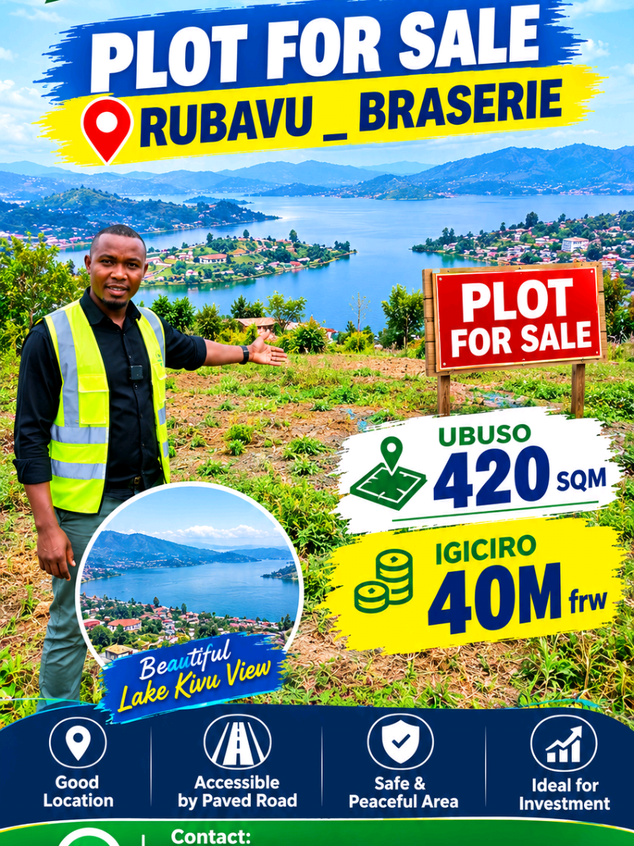420 sqm Plot for Sale in Nyamyumba, Rubavu