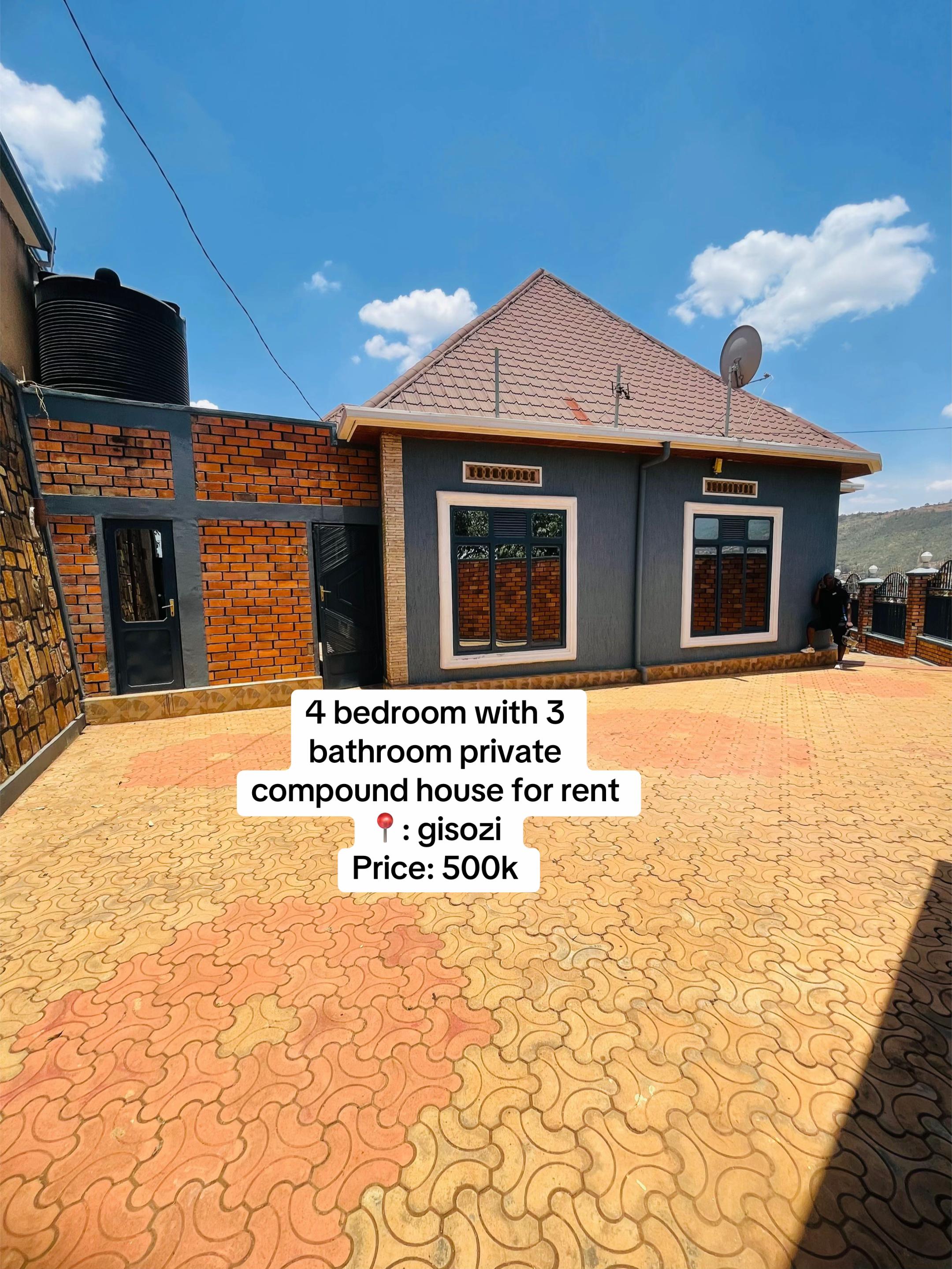 4-Bedroom House for Rent in Gisozi, Gasabo