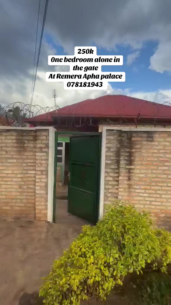 1-Bedroom House for Rent in Remera, Gasabo