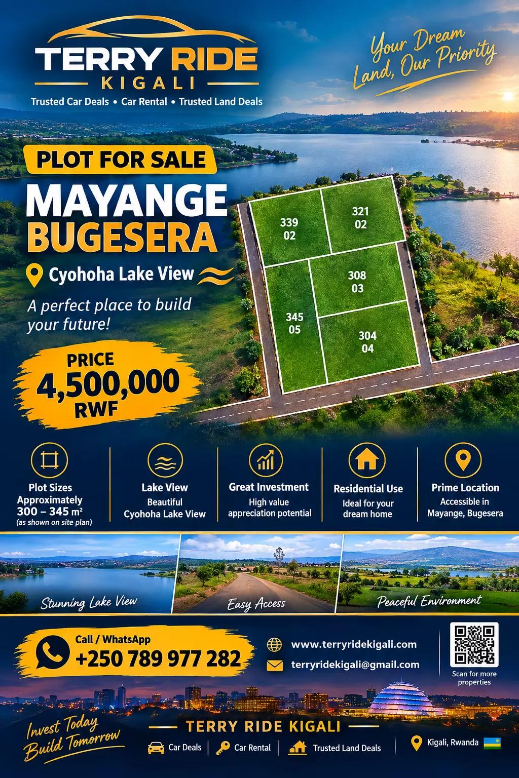300 sqm Plot for Sale in Mayange, Bugesera