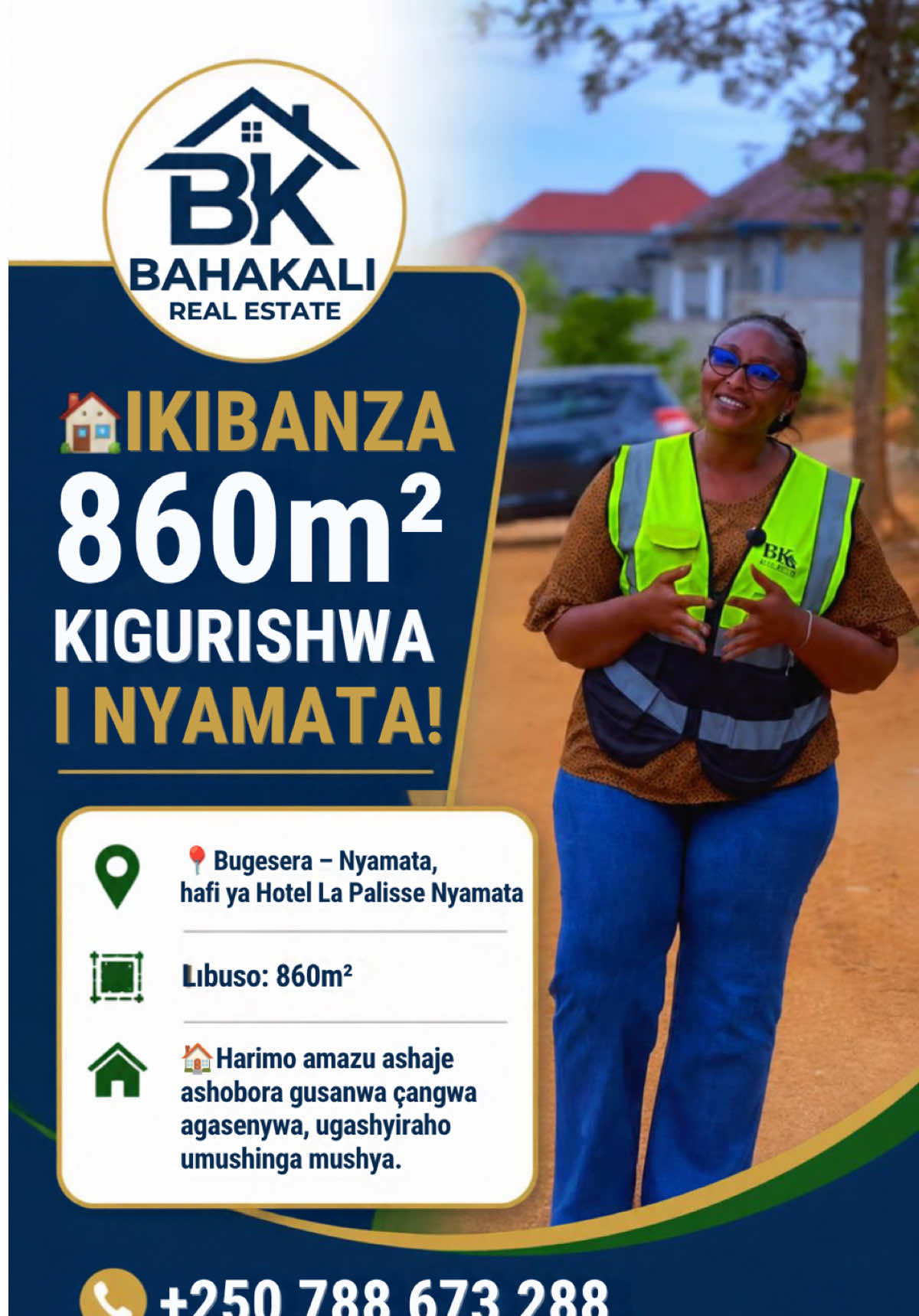 860 sqm Plot for Sale in Nyamata, Bugesera