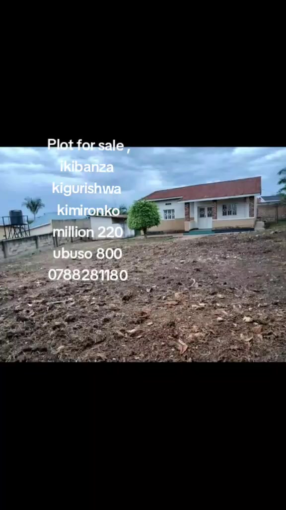 800 sqm Plot for Sale in Kimironko, Gasabo