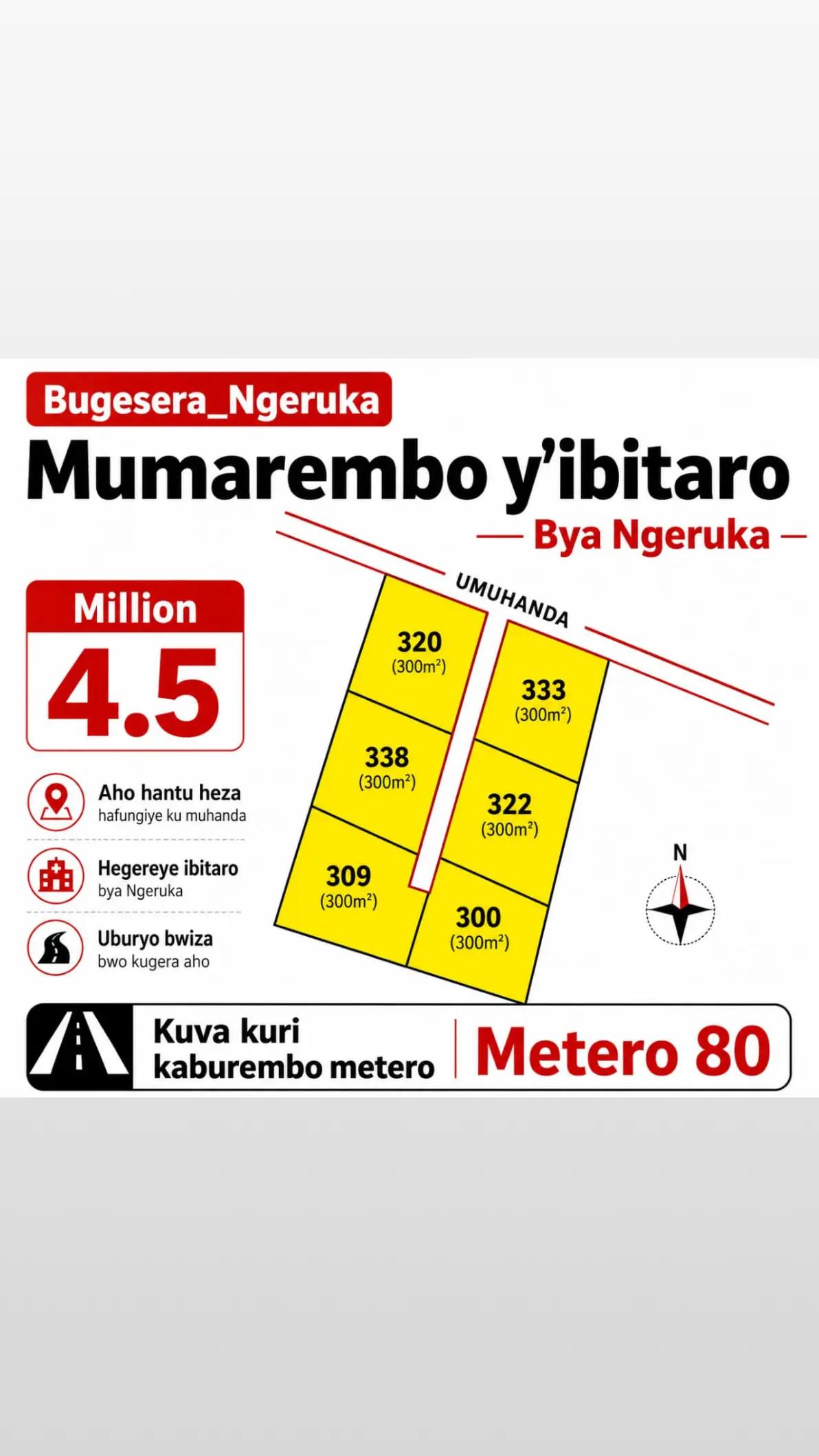 Plot for Sale in Ngeruka, Bugesera