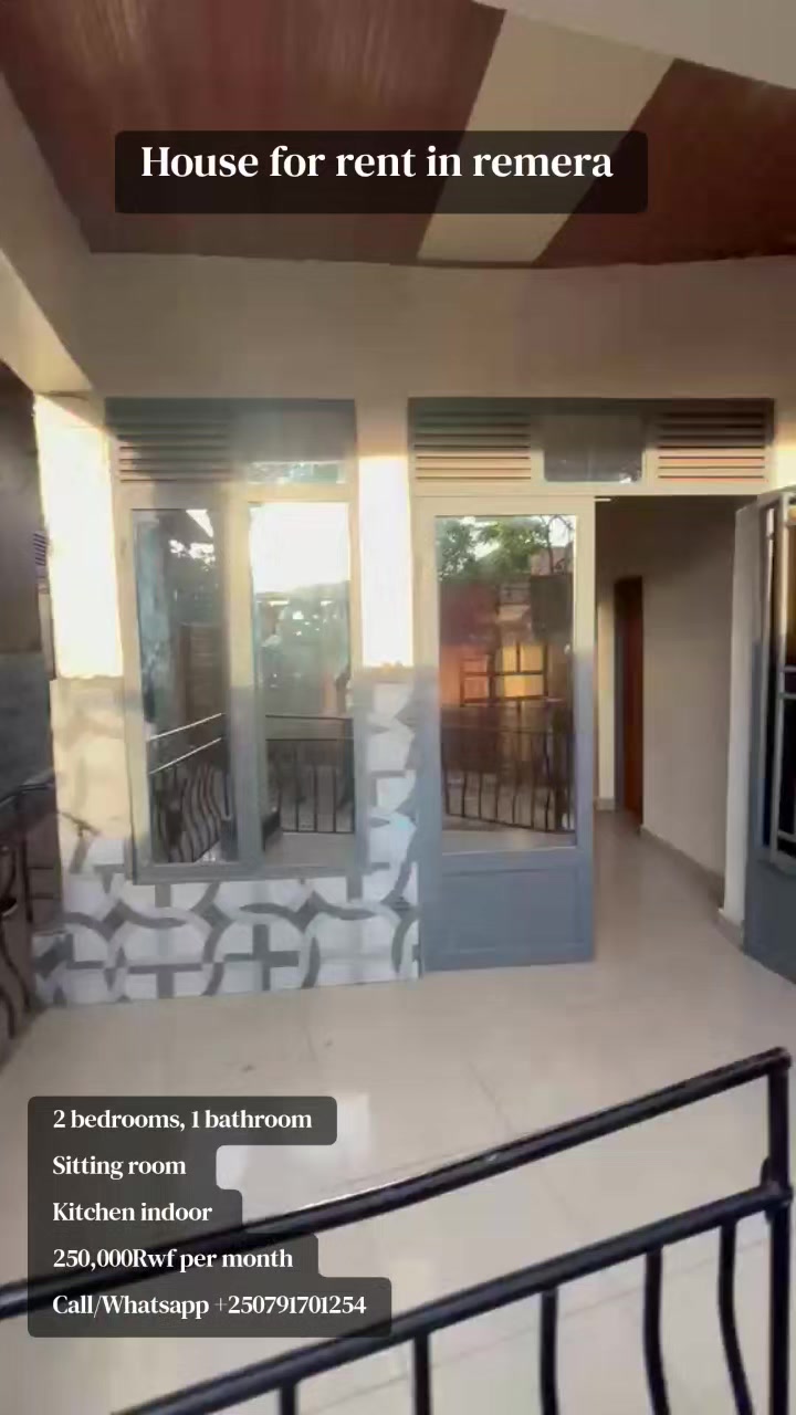 2-Bedroom House for Rent in Remera, Gasabo