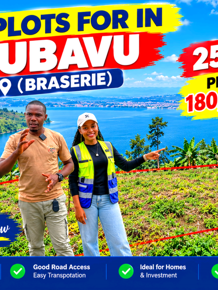 2,500 sqm Plot for Sale in Nyamyumba, Rubavu