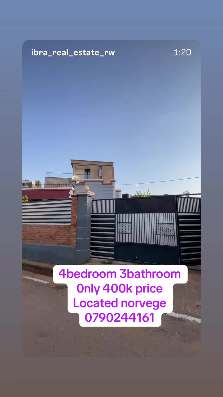 Only 400k price 4bedroom +office self compound 3bathroom annex out norvege