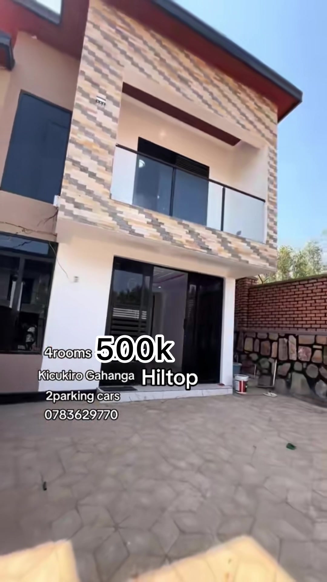 unfurnished for rent 500k at Kicukiro Gahanga 4rooms3baths kitchen 2parking 2parking car call Watsap 0783629770